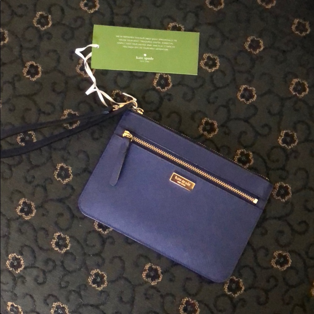 Kate Spade- Laurel Way Wristlet (Oceanic Blue)